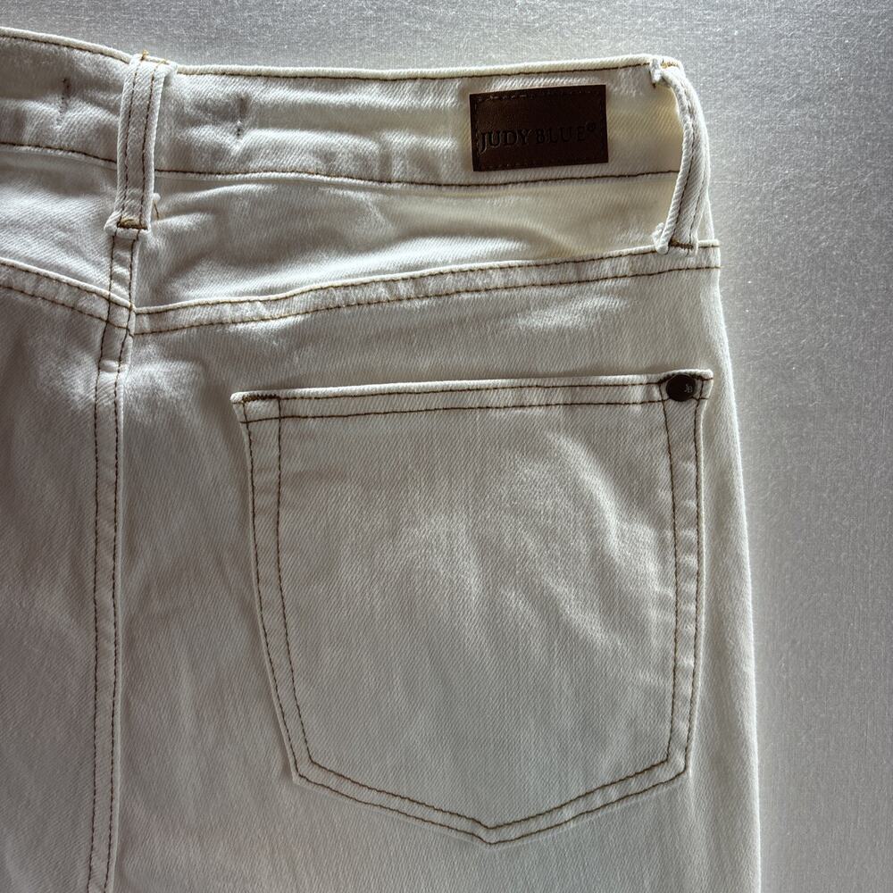 Judy Blue Jeans 11/30 Jb88657 High Rise Cropped Bootcut Kick boot Y2K White - Picture 9 of 10